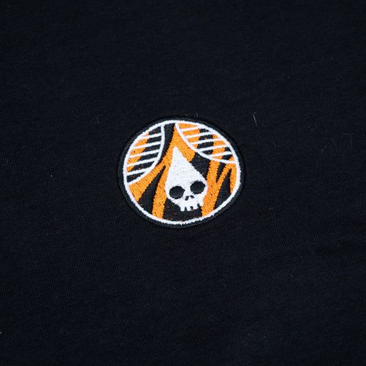 Jungle Cat Embroidered High Waisted Tee