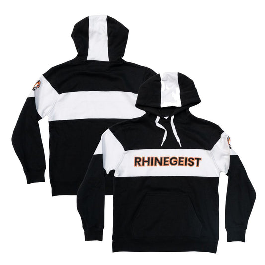 Black White Jungle Cat Color Block Hoodie
