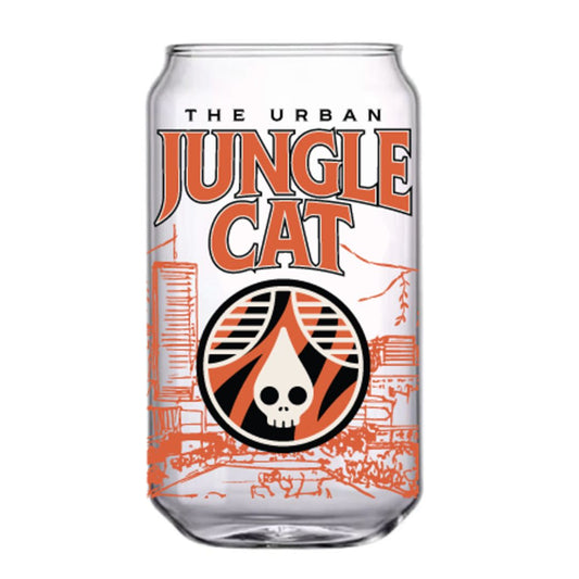 Urban Jungle Cat Can Glass