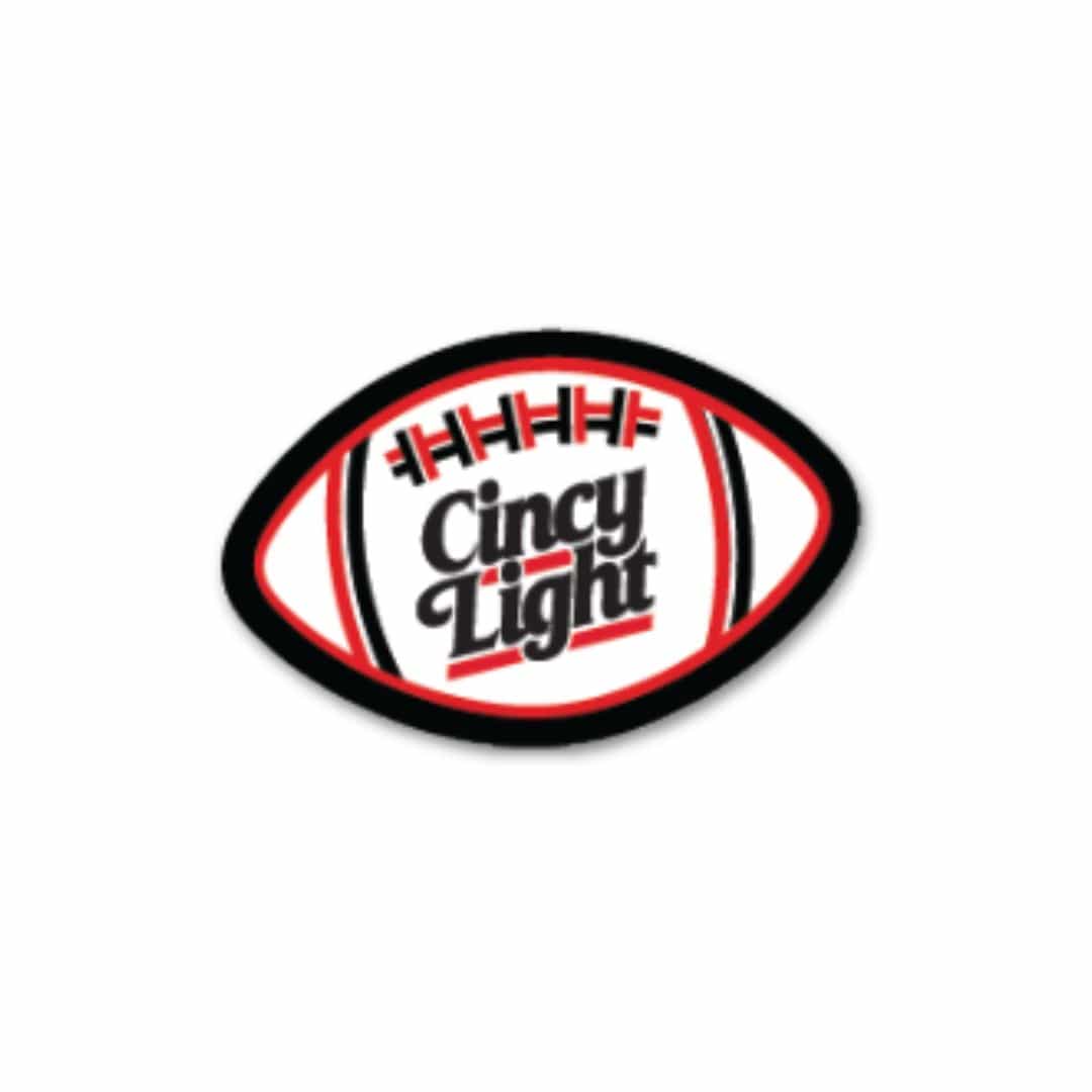 Cincy Light Football Sticker