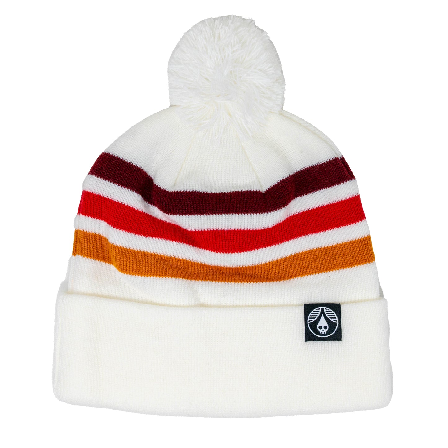White Warm Gradient Pom Beanie