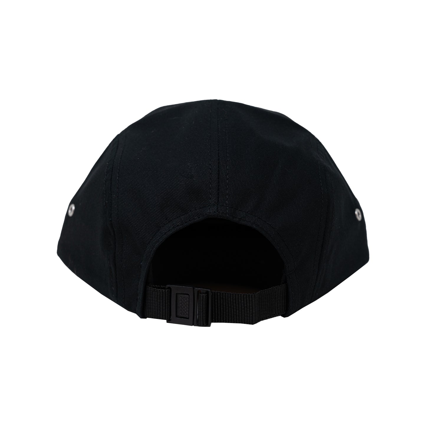 Black 5 Panel Patch Hat