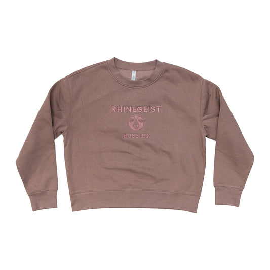Bubbles Embroidered Crewneck - Hazy Pink