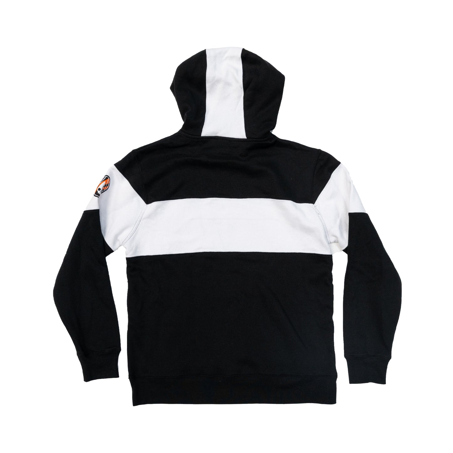 Black White Jungle Cat Color Block Hoodie