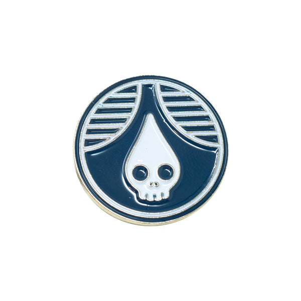 Navy Skull Drop Enamel Pin