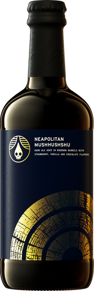 Neapolitan Mushhushshu - Dark Ale Aged in Bourbon Barrels with Strawberry, Vanilla and Chocolate Flavors