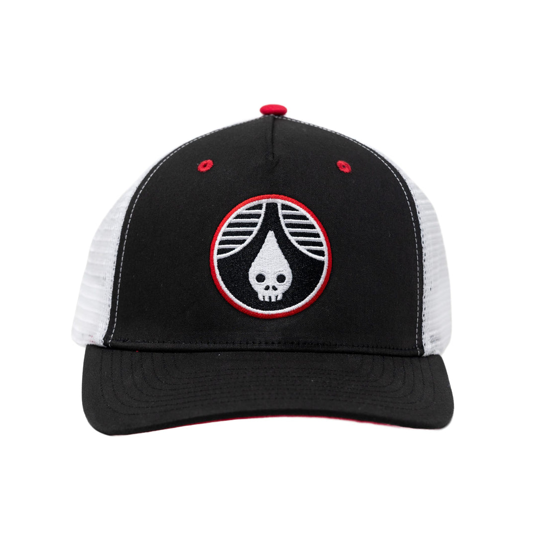 Rhinegeist Headwear Skulldrop High-Crown Cotton Twill Trucker Hat