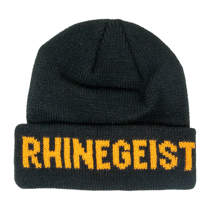 Rhinegeist Headwear Orange Text Beanie