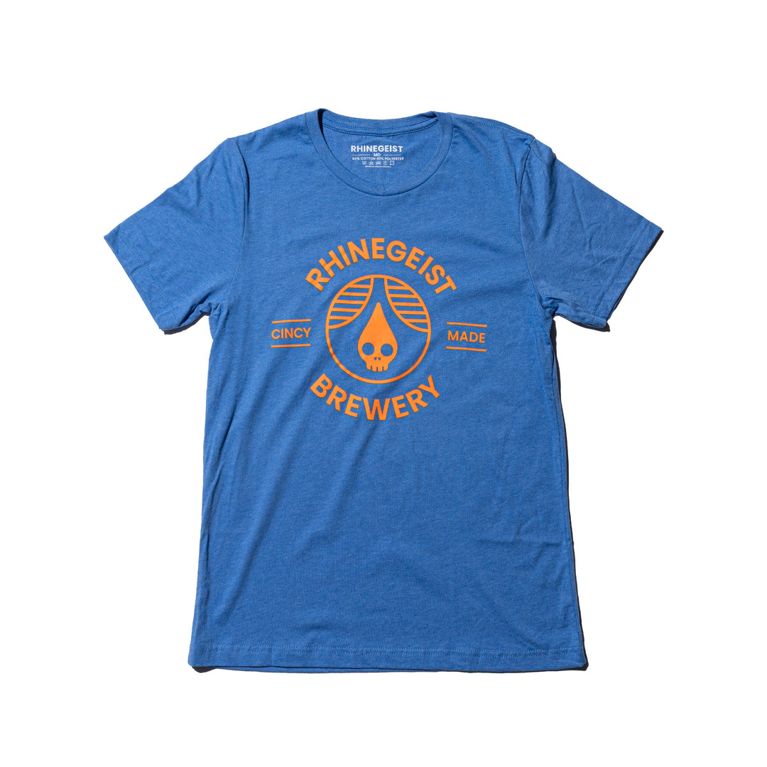 Rhinegeist Shirt Blue Orange Cincy Made T-Shirt