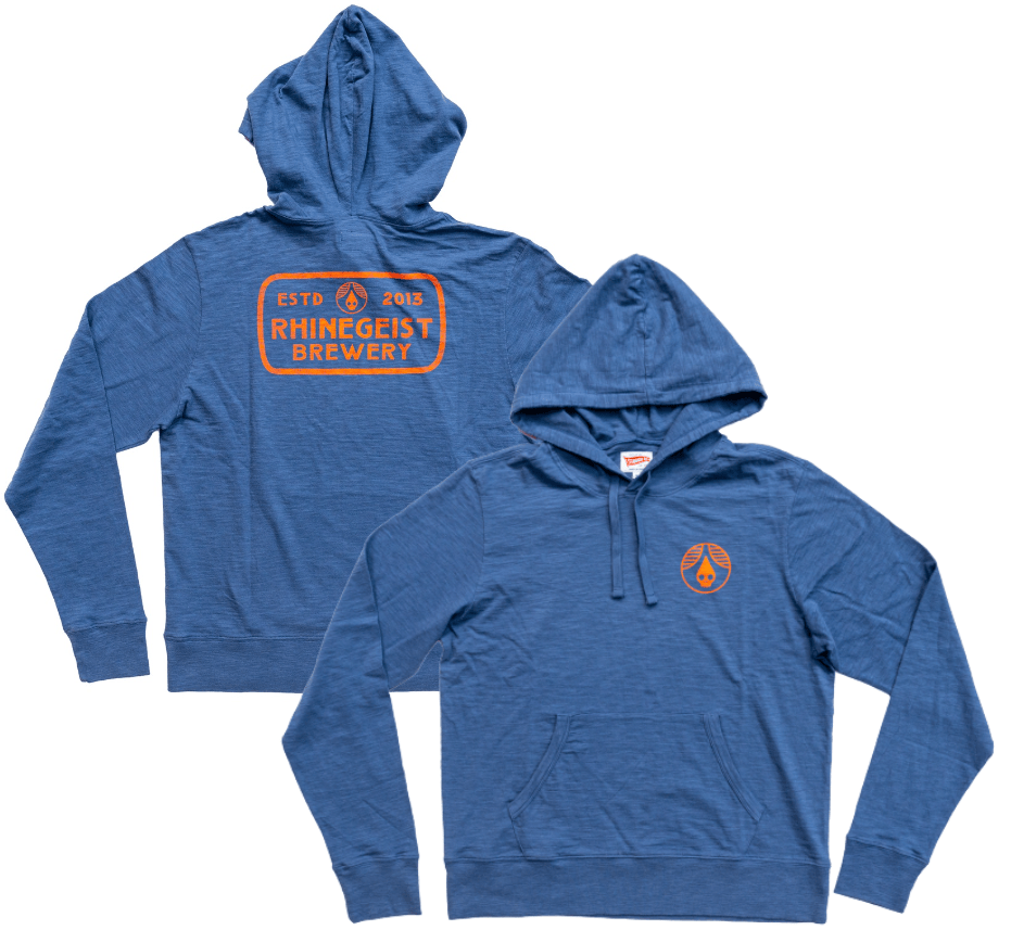 Rhinegeist Outerwear Blue Orange Lightweight Hoodie