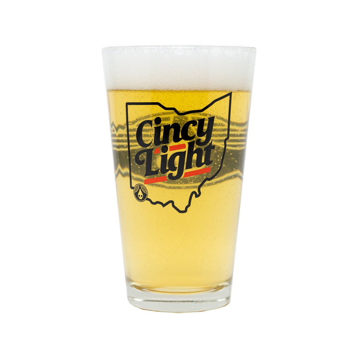 Rhinegeist Drinkware Cincy Light Ohio Pint Glass