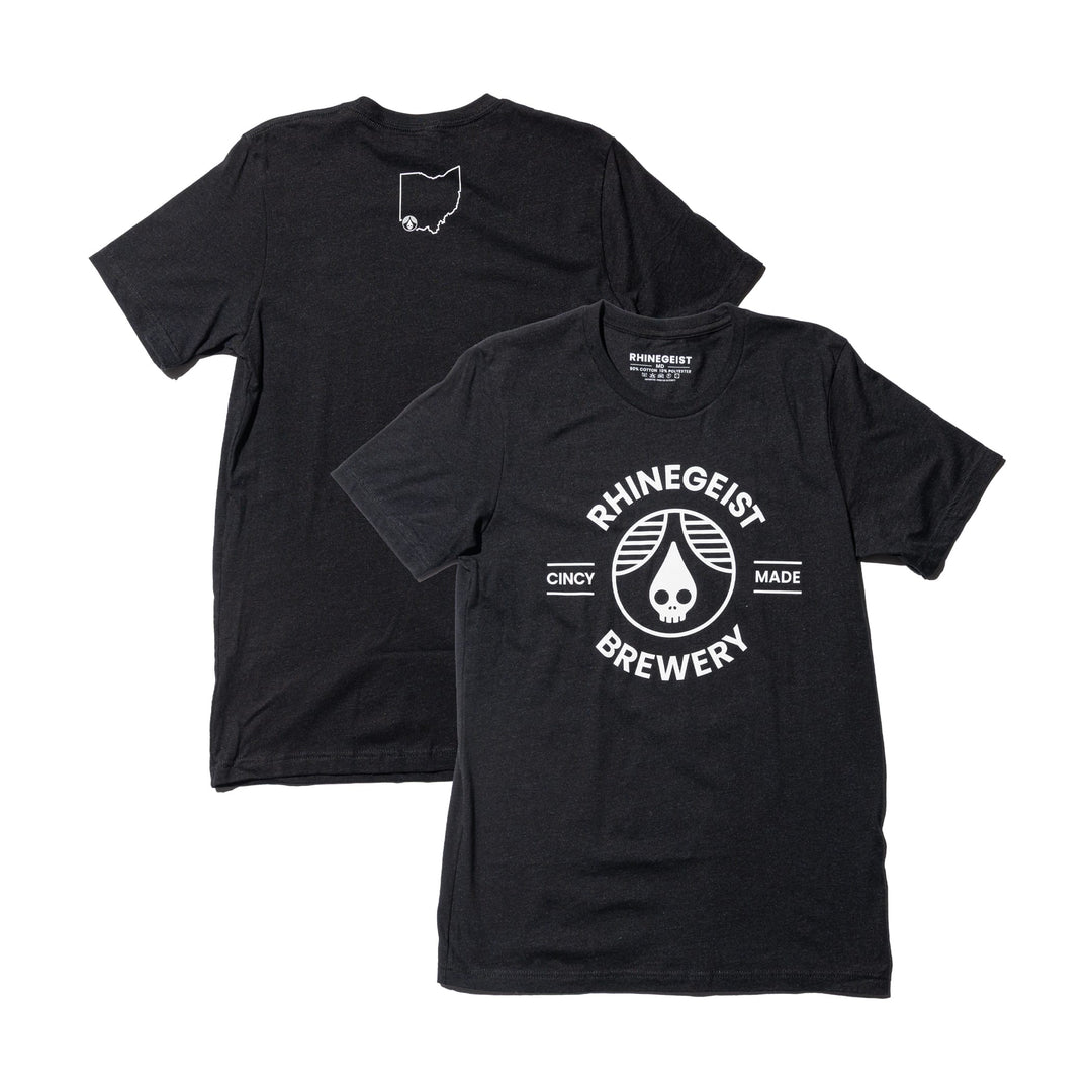 Rhinegeist Shirt Charcoal White Cincy Made T-Shirt