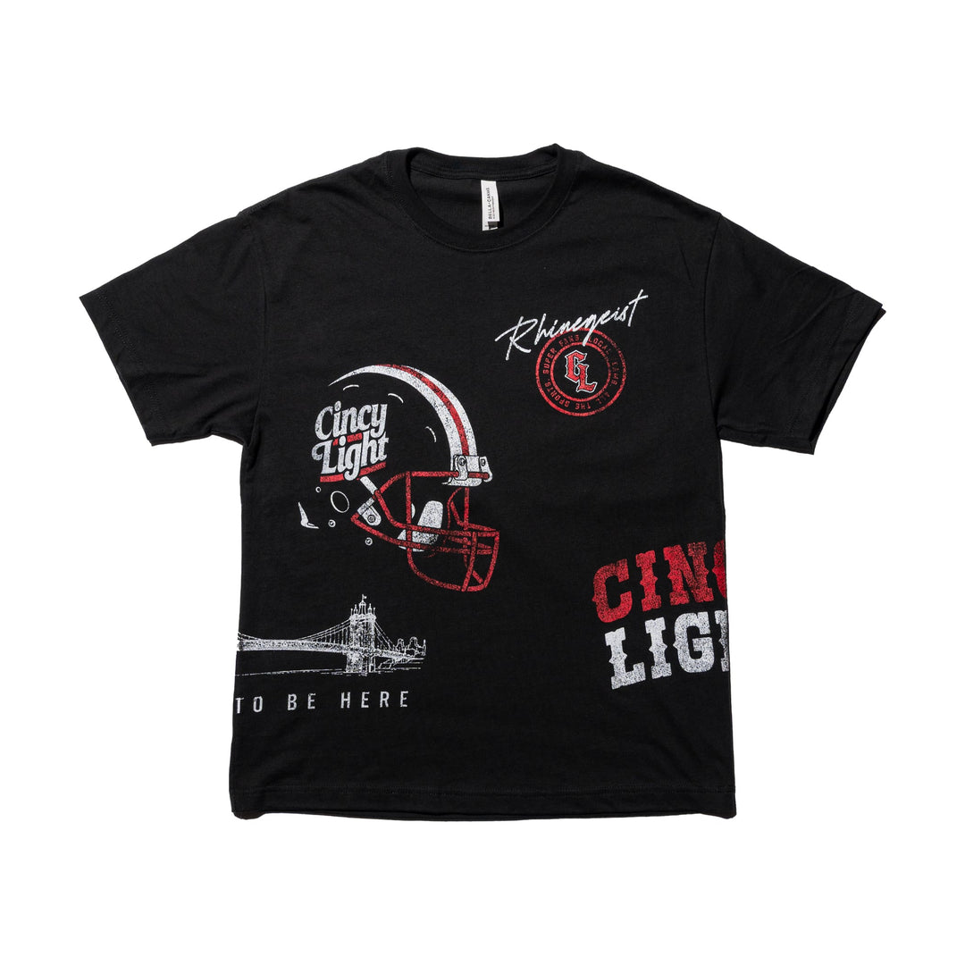 Rhinegeist Shirt Cincy Light Football Patch T-Shirt