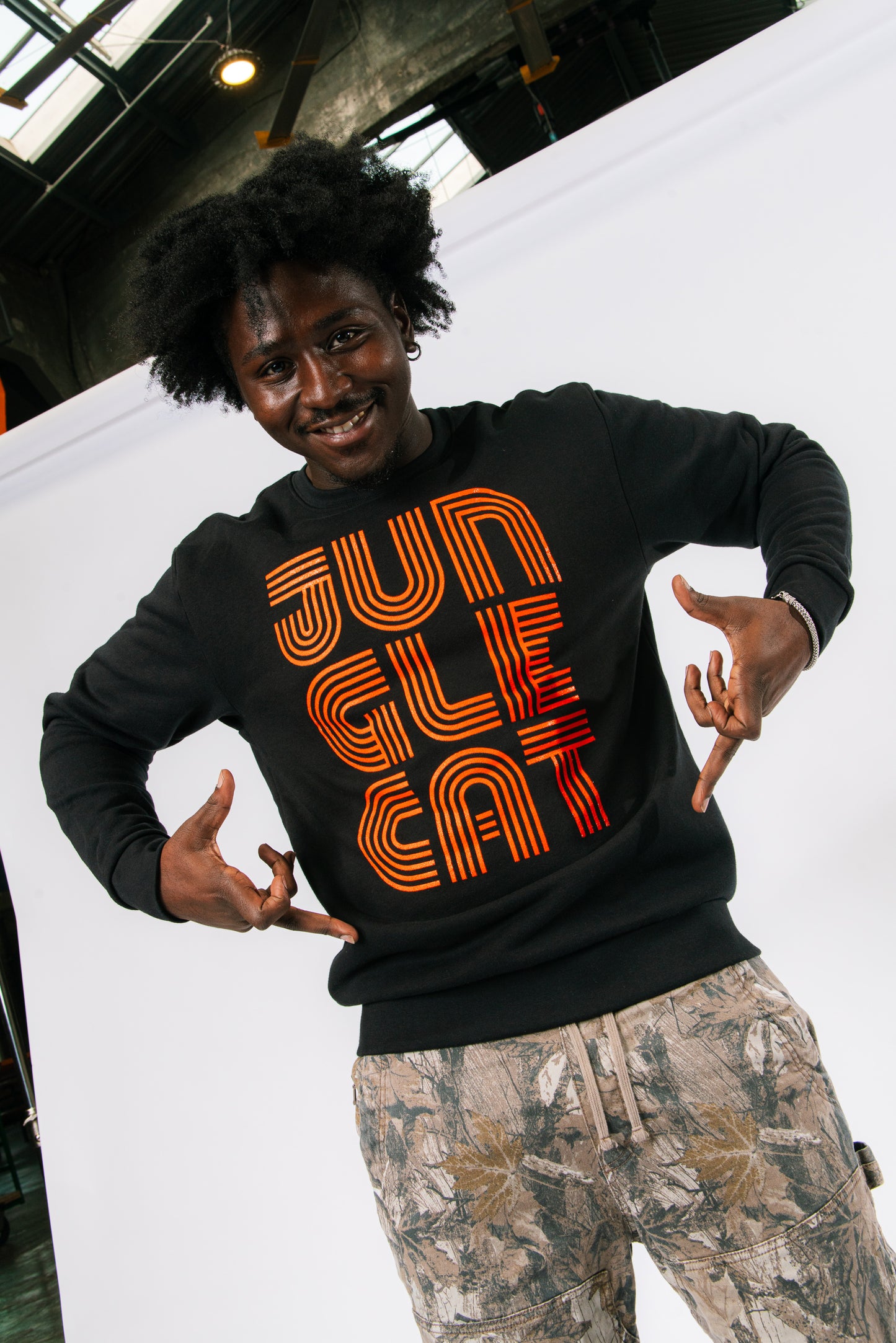 Far Out Jungle Cat Crew Neck