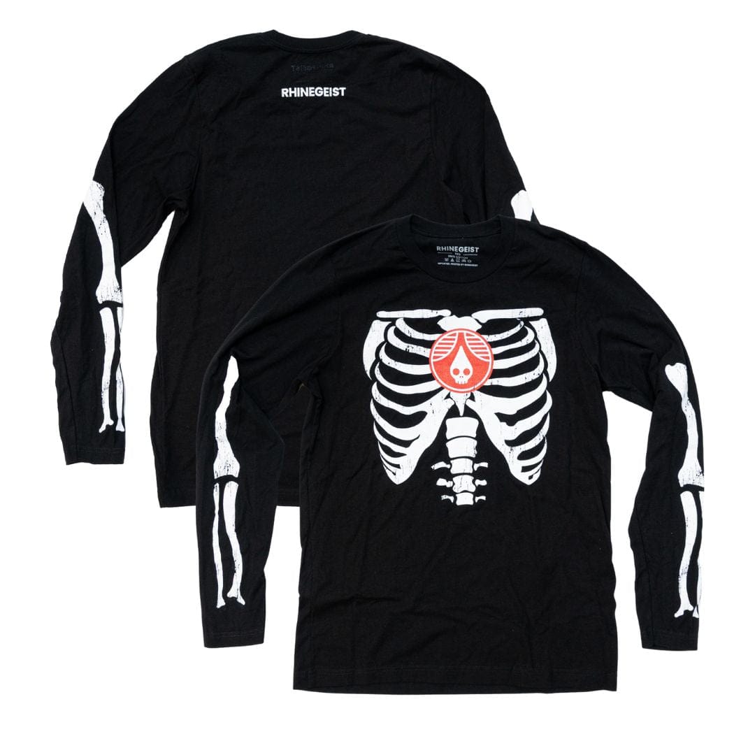 Rhinegeist Shirt Skull Drop Skeleton Long Sleeve T-Shirt