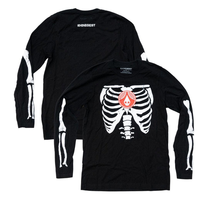 Rhinegeist Shirt Skull Drop Skeleton Long Sleeve T-Shirt