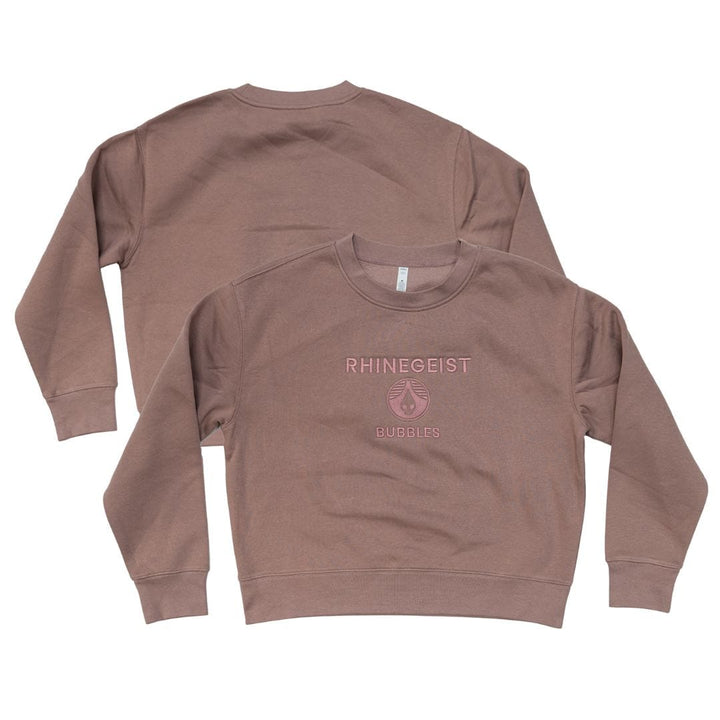 Rhinegeist Outerwear Bubbles Embroidered Crewneck - Hazy Pink