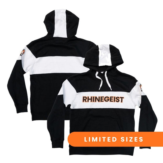 Black White Jungle Cat Color Block Hoodie