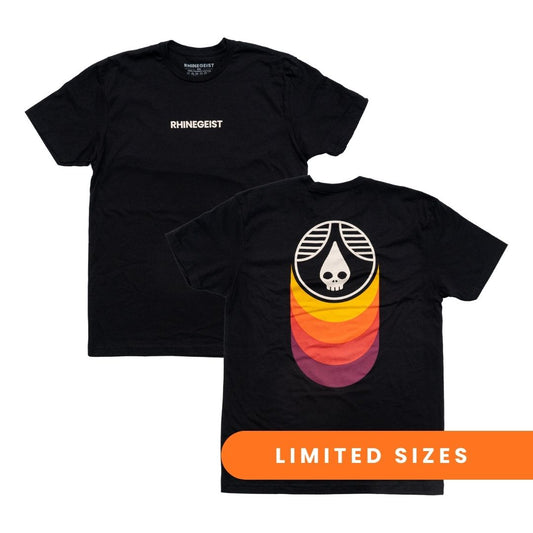 Black Vertical Skull Drop T-Shirt