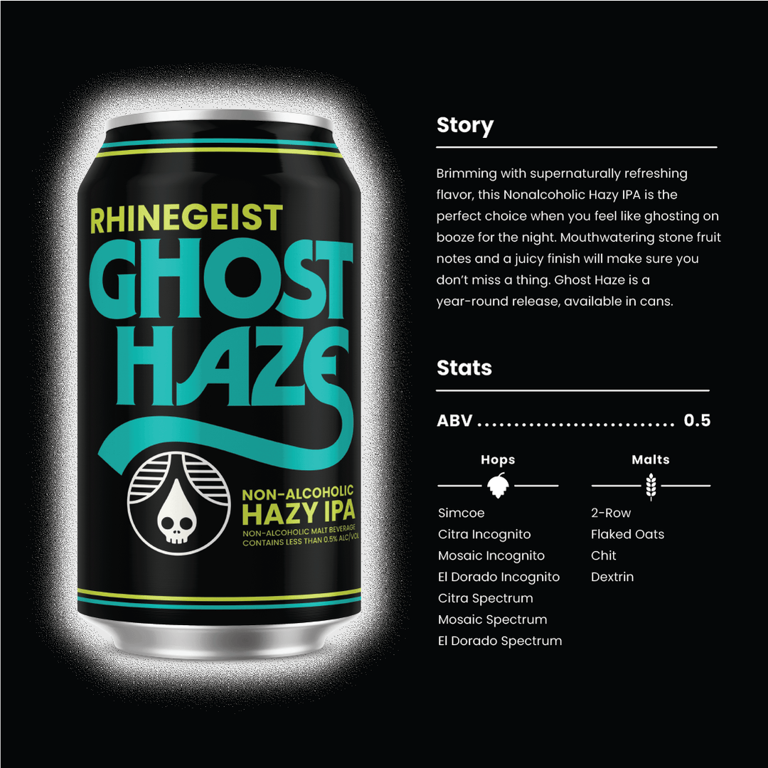Rhinegeist Beverage Ghost Haze - Non Alcoholic Hazy IPA