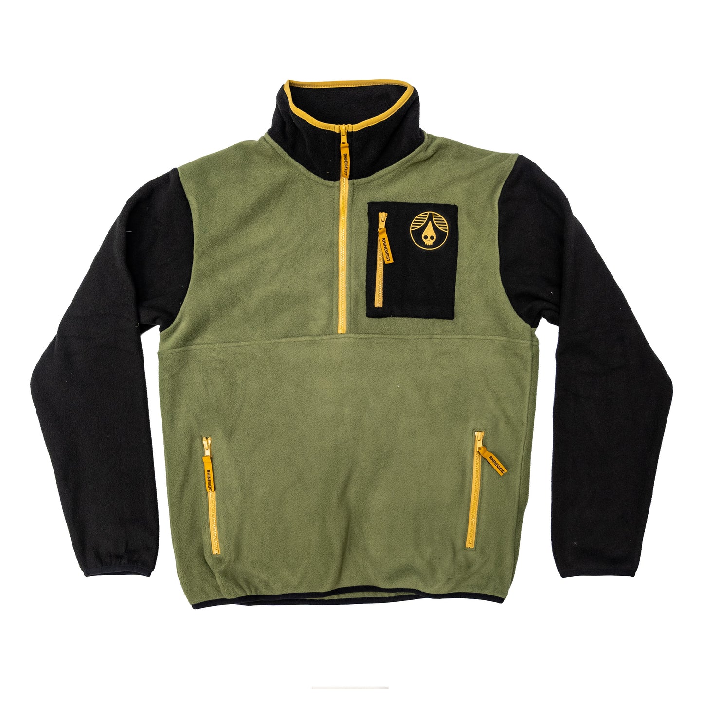 Hunter Green Zip Pocket Pullover Fleece