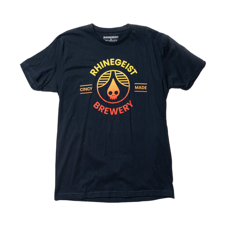 Rhinegeist Shirt Navy Sunset Gradient Cincy Made T-Shirt