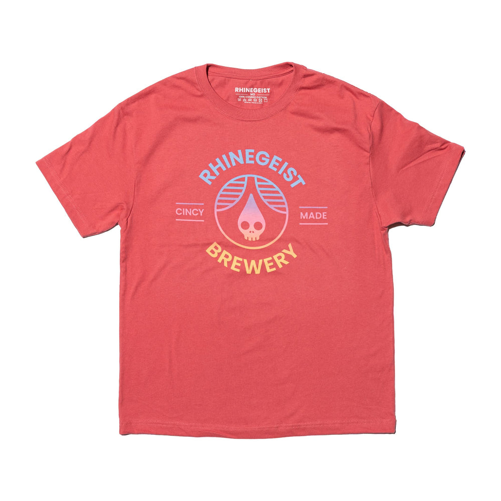 Rhinegeist Shirt Red Sunrise Cincy Made T-Shirt