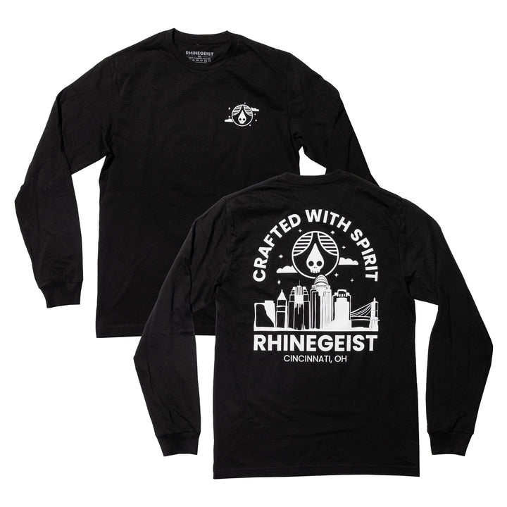 Rhinegeist Shirt Skyline Arch Long Sleeve T-Shirt