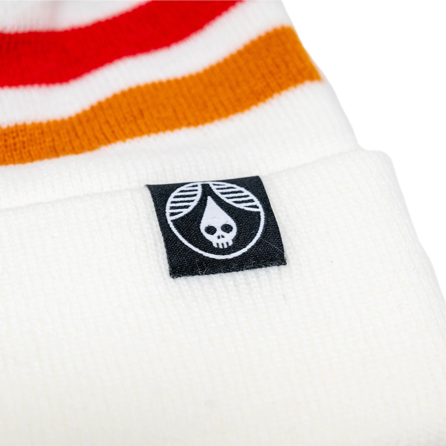 White Warm Gradient Pom Beanie