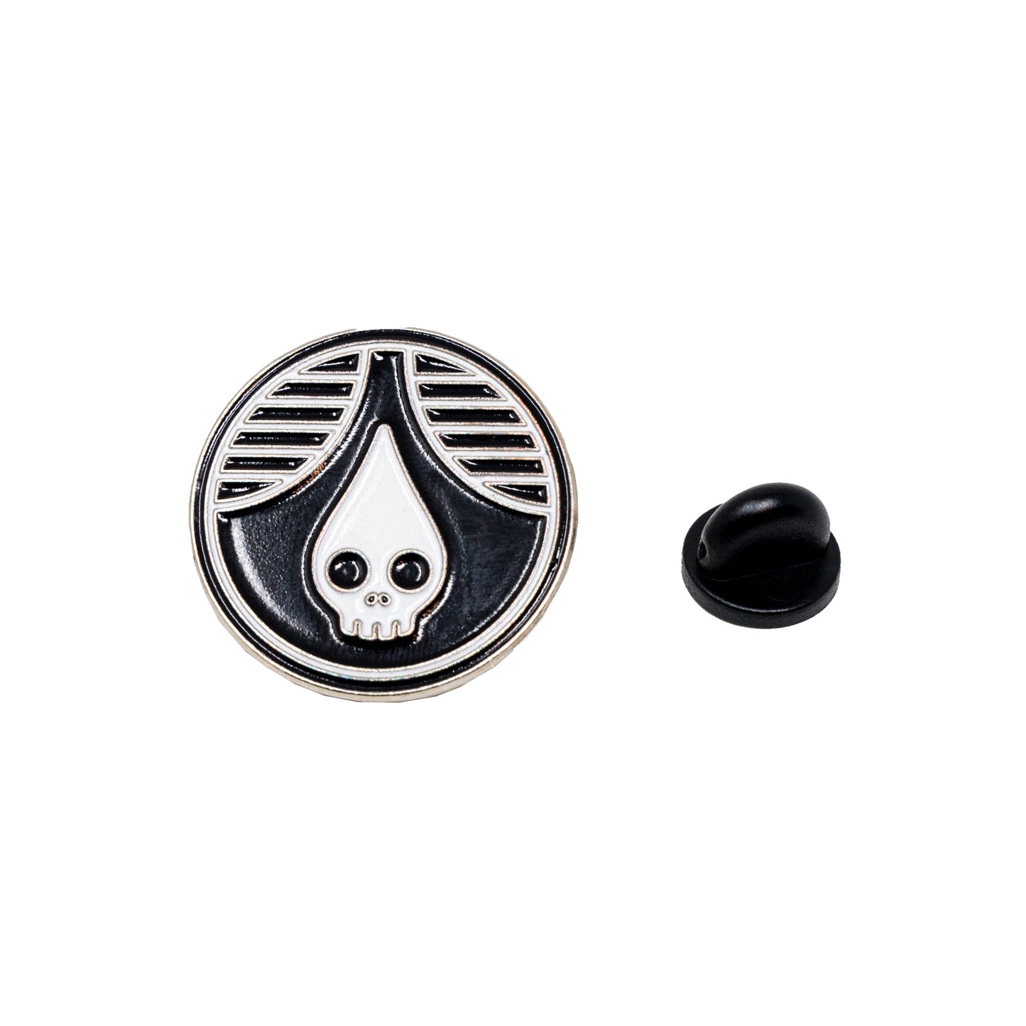 Black Skull Drop Enamel Pin