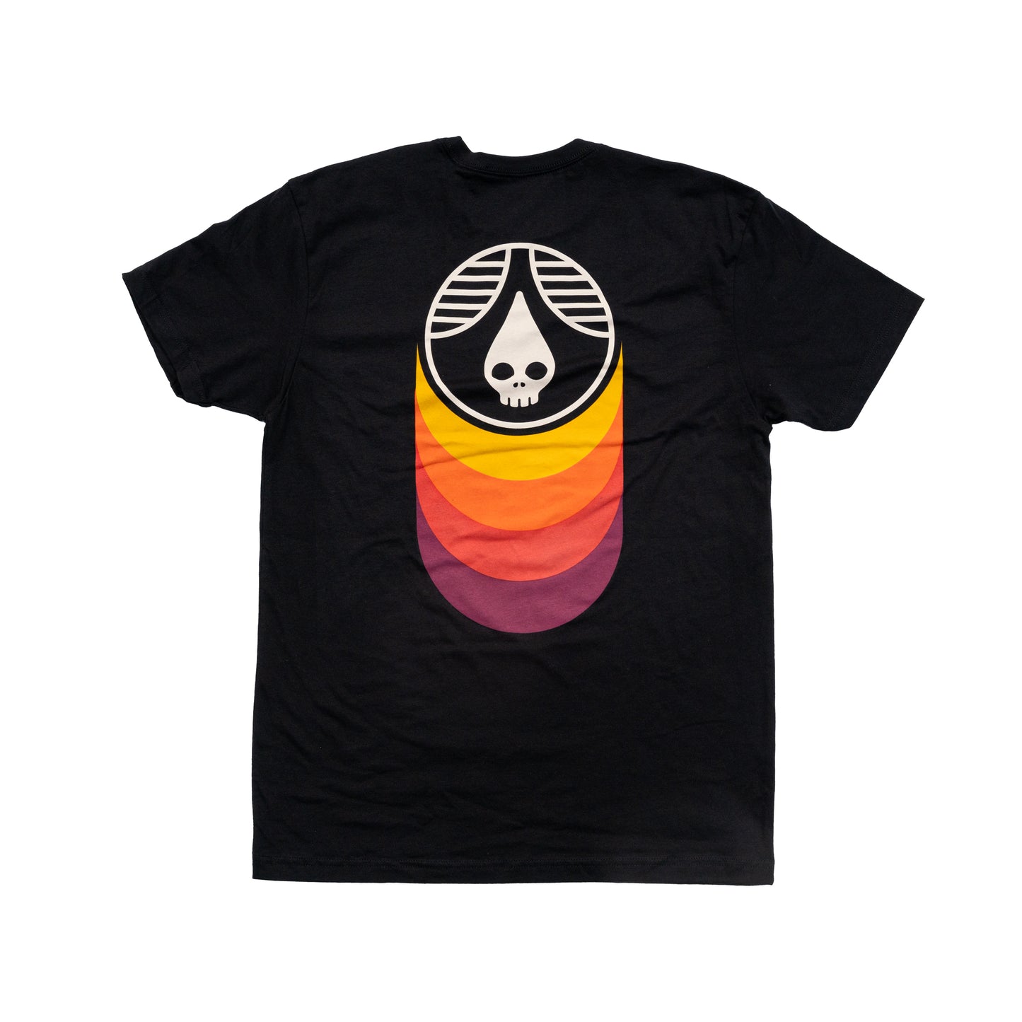 Black Vertical Skull Drop T-Shirt