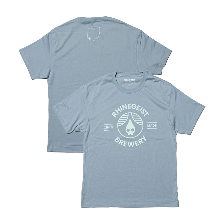 Rhinegeist Shirt Blue Aqua Cincy Made T-Shirt