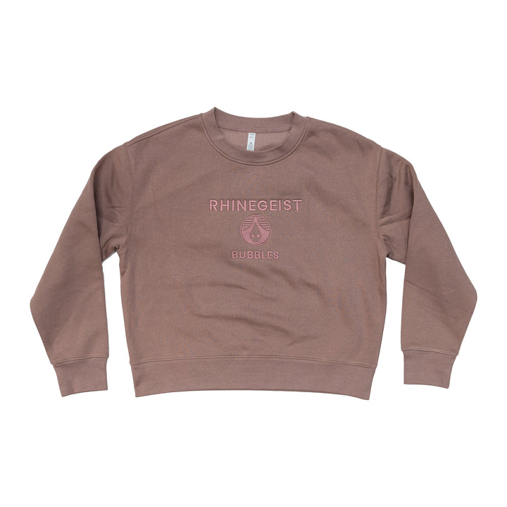 Rhinegeist Outerwear Bubbles Embroidered Crewneck - Hazy Pink