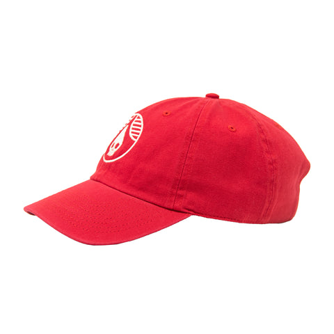 Red/White Embroidered Hat