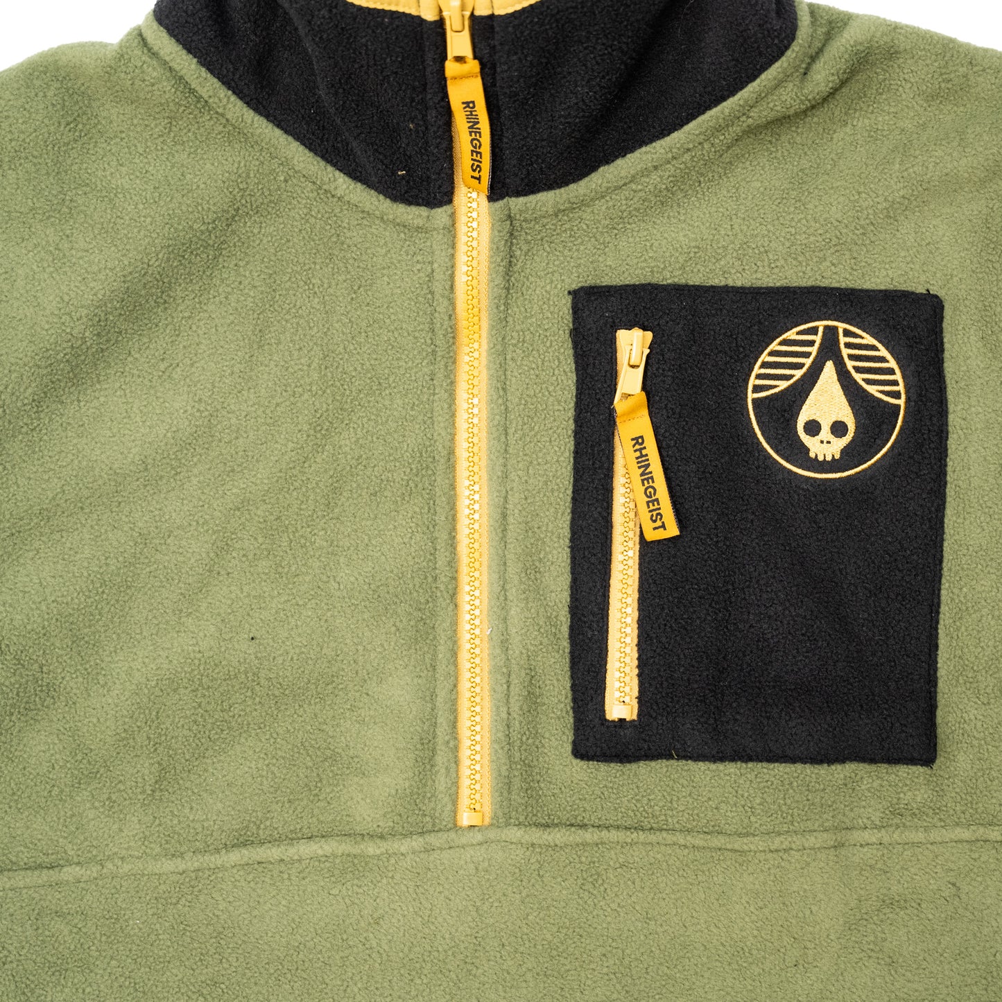 Hunter Green Zip Pocket Pullover Fleece
