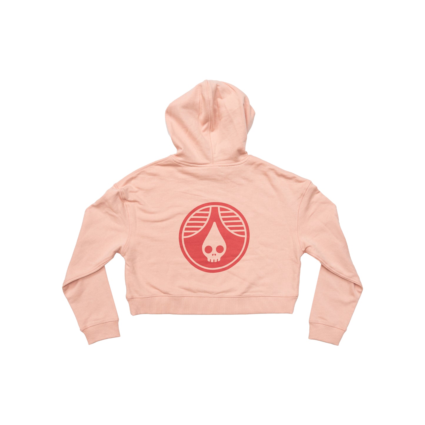 Bubble Pink Cropped Pullover Hoodie