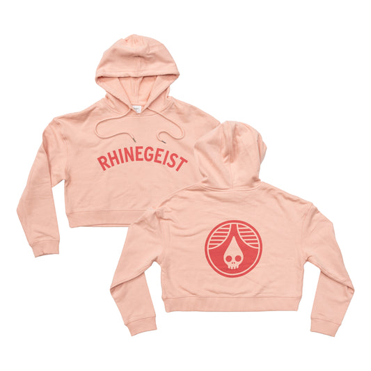 Bubble Pink Cropped Pullover Hoodie