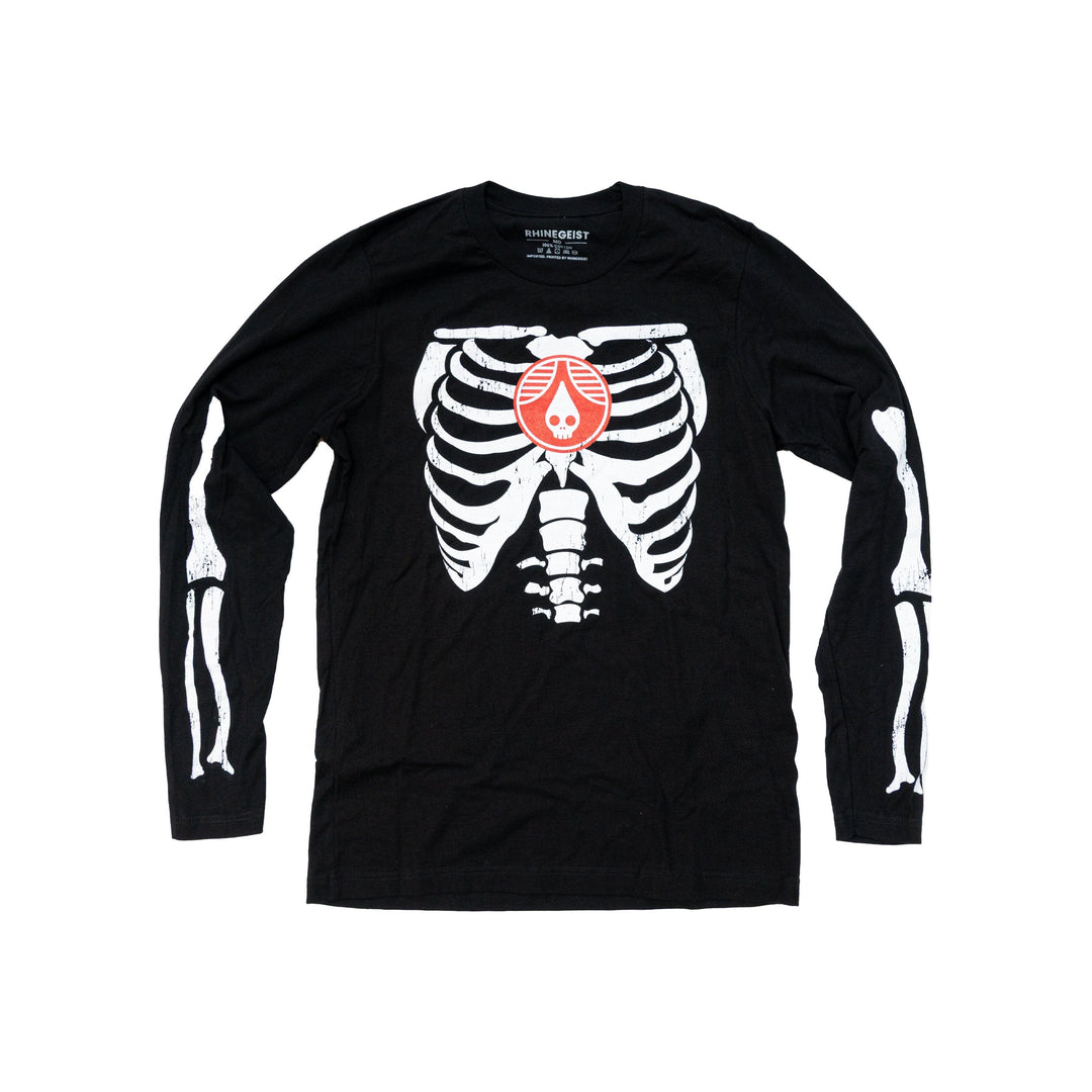 Rhinegeist Shirt Skull Drop Skeleton Long Sleeve T-Shirt