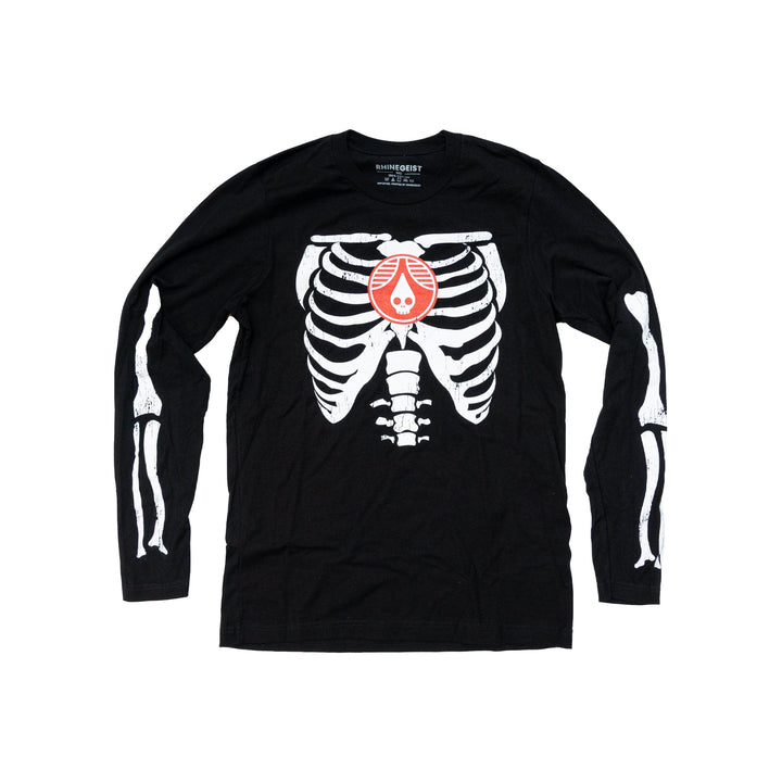 Rhinegeist Shirt Skull Drop Skeleton Long Sleeve T-Shirt