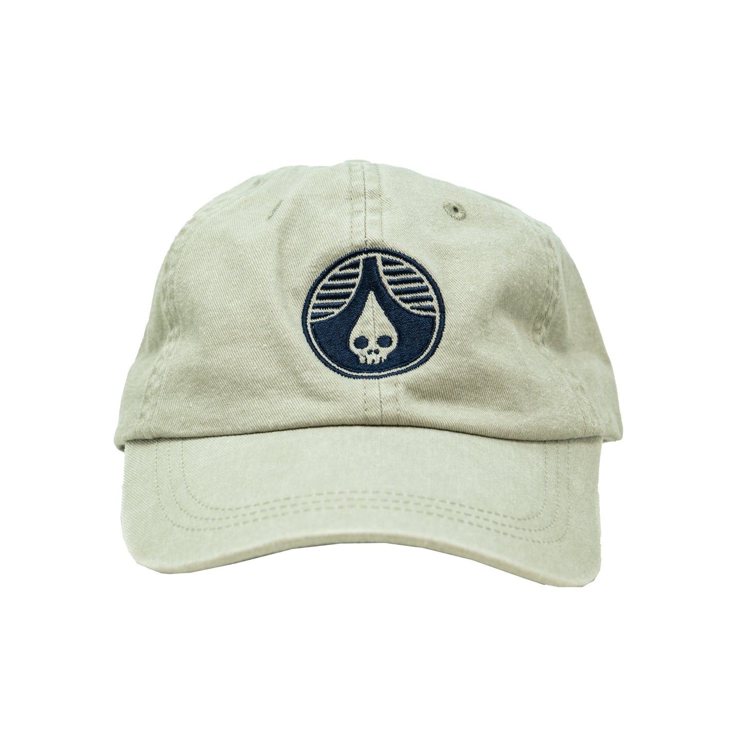 Khaki/Navy Embroidered Hat