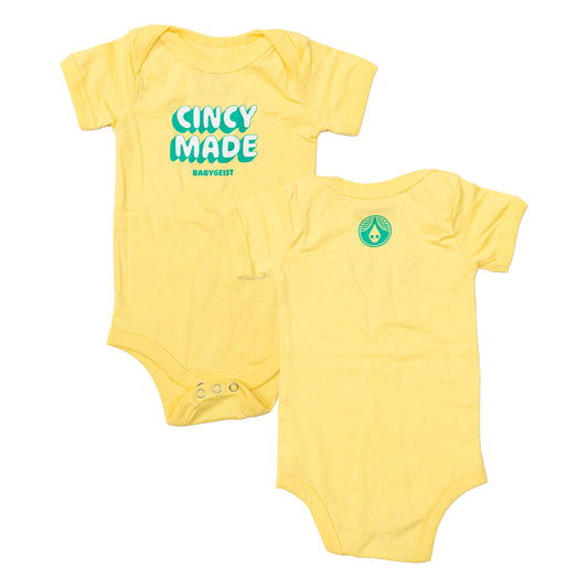 Yellow Cincy Made Onesie