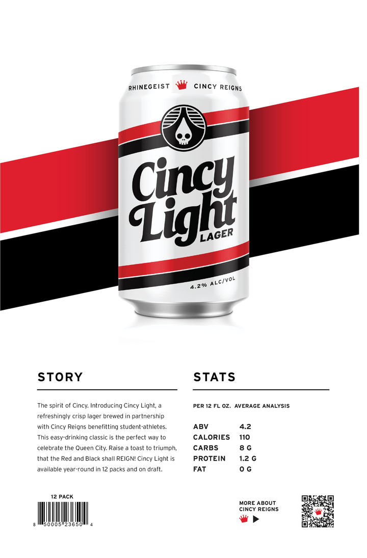 Rhinegeist Beverage Cincy Light - Lager