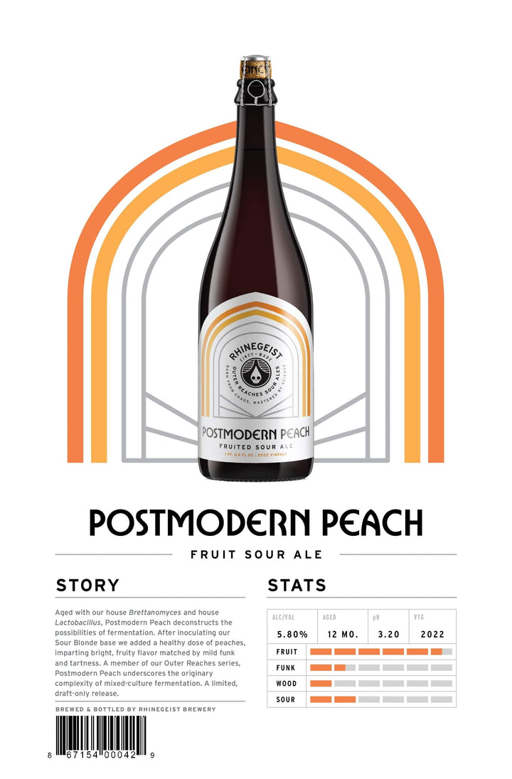 Rhinegeist Beverage Postmodern Peach - Fruited Sour Ale