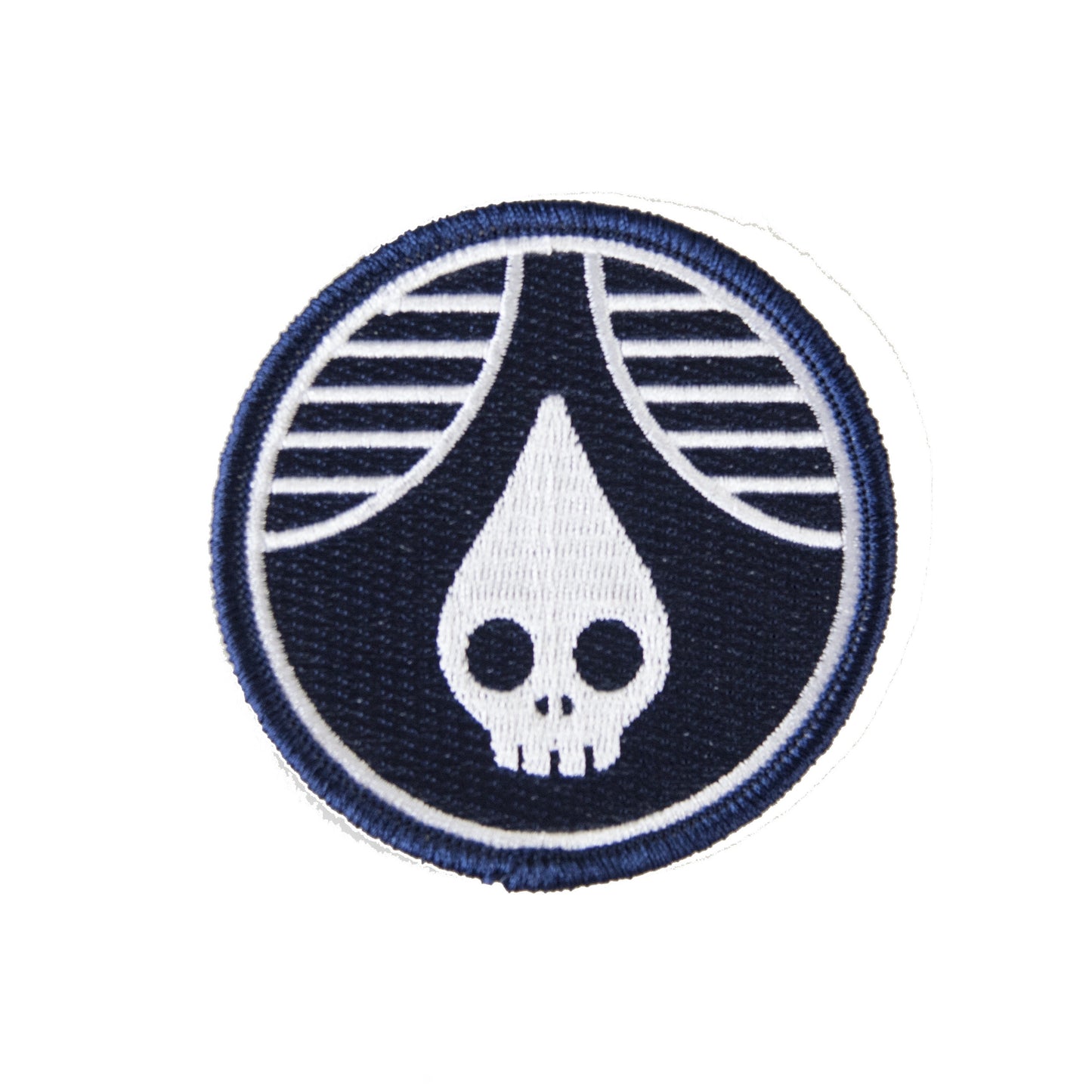 Navy Skull Drop Patch