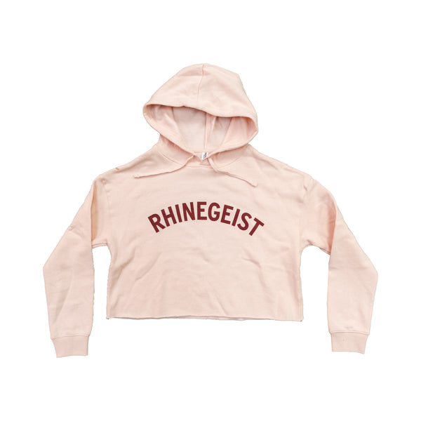 Bubble Pink Cropped Pullover Hoodie